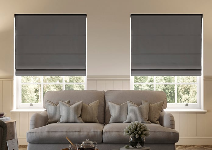 Norleigh, Charcoal - Twist&Fit Roman Blind - Image 3